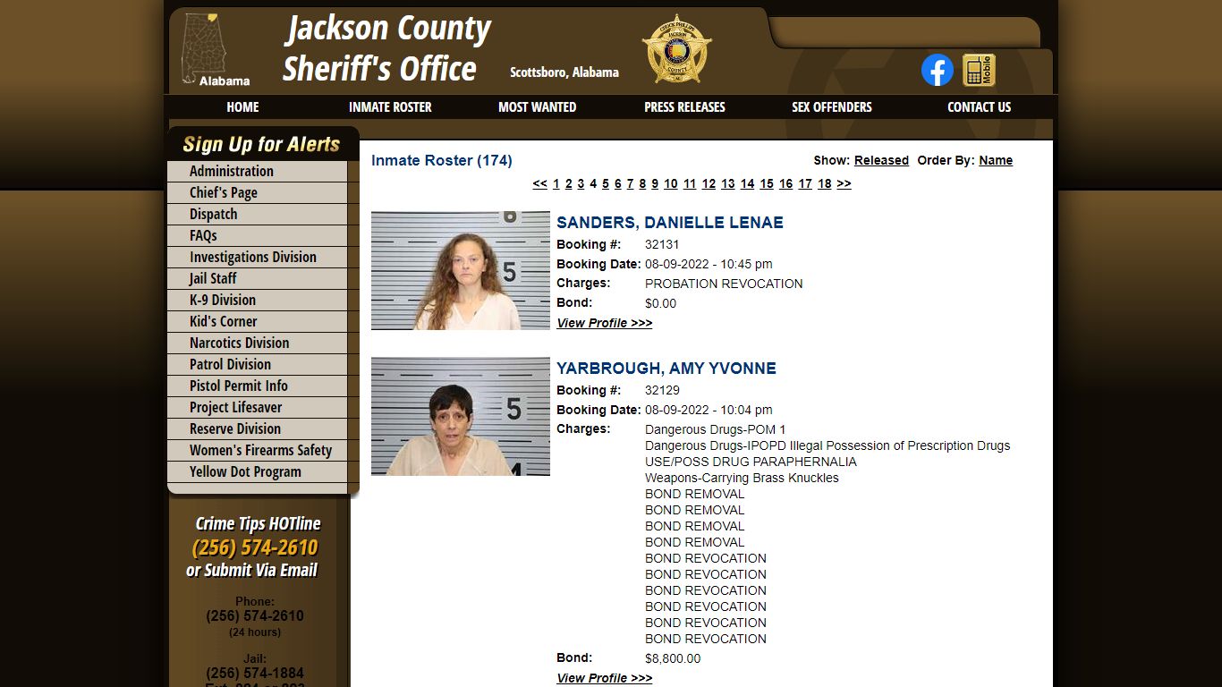 Inmate Roster - Jackson County Sheriff's Office