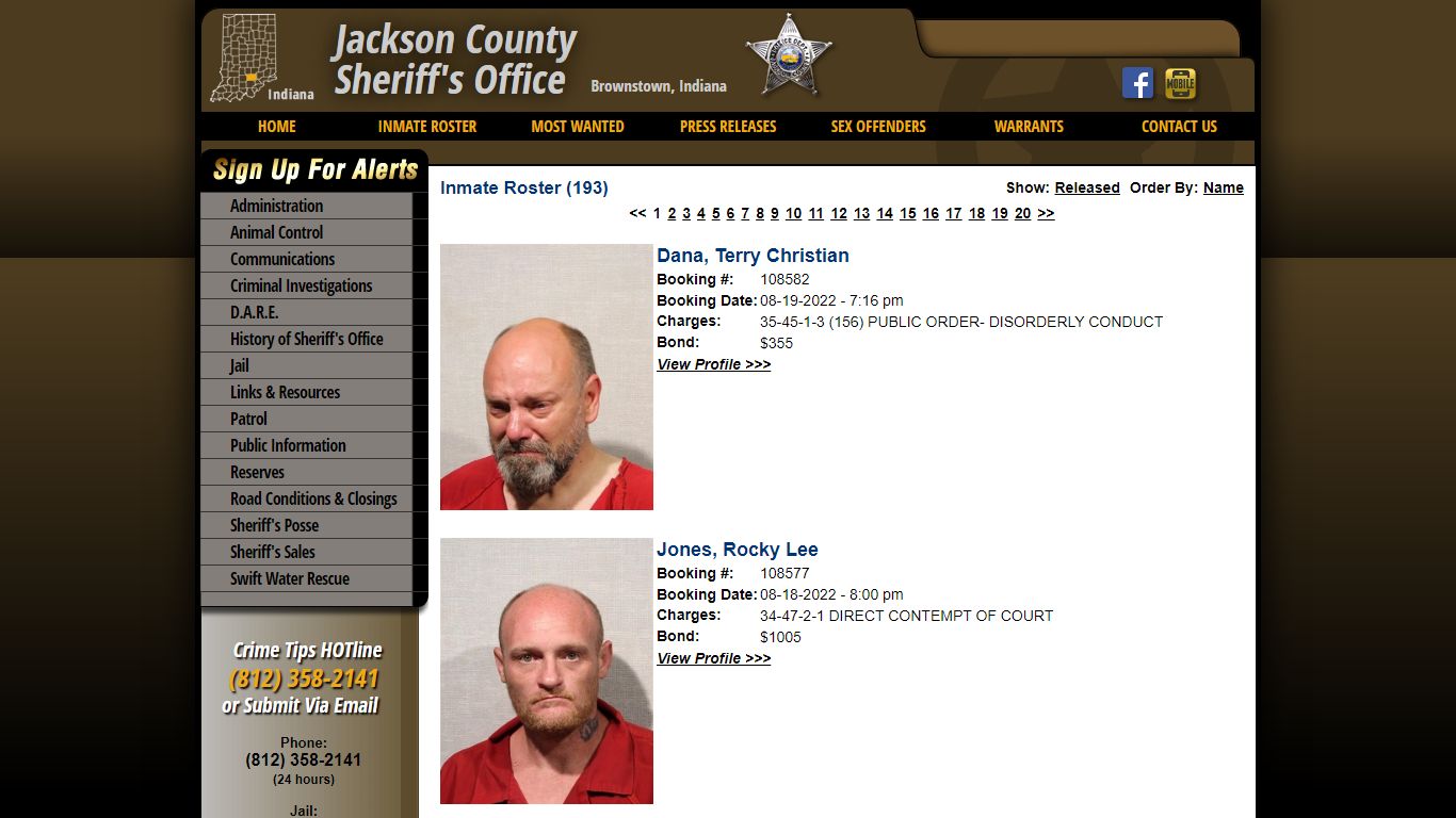 Inmate Roster - Current Inmates Booking Date Descending - Jackson ...